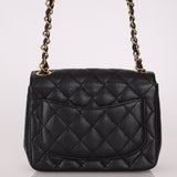 Rare Chanel 2008 Caviar Mini Square Flap 24K GP - FashioNica