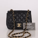 Rare Chanel 2008 Caviar Mini Square Flap 24K GP - FashioNica