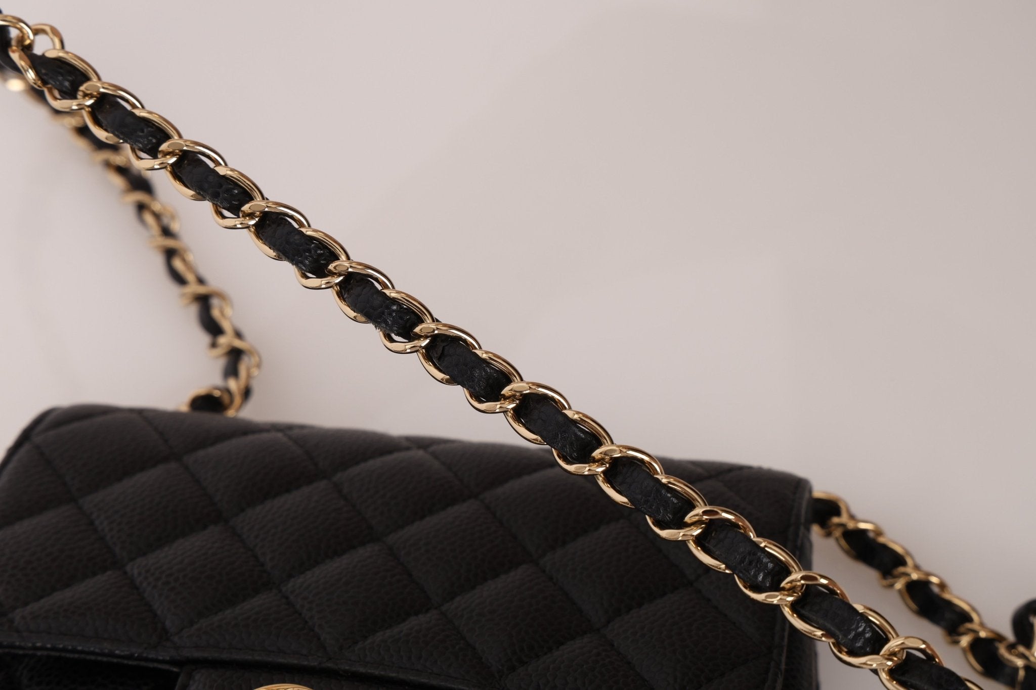 Rare Chanel 2008 Caviar Mini Square Flap 24K GP - FashioNica