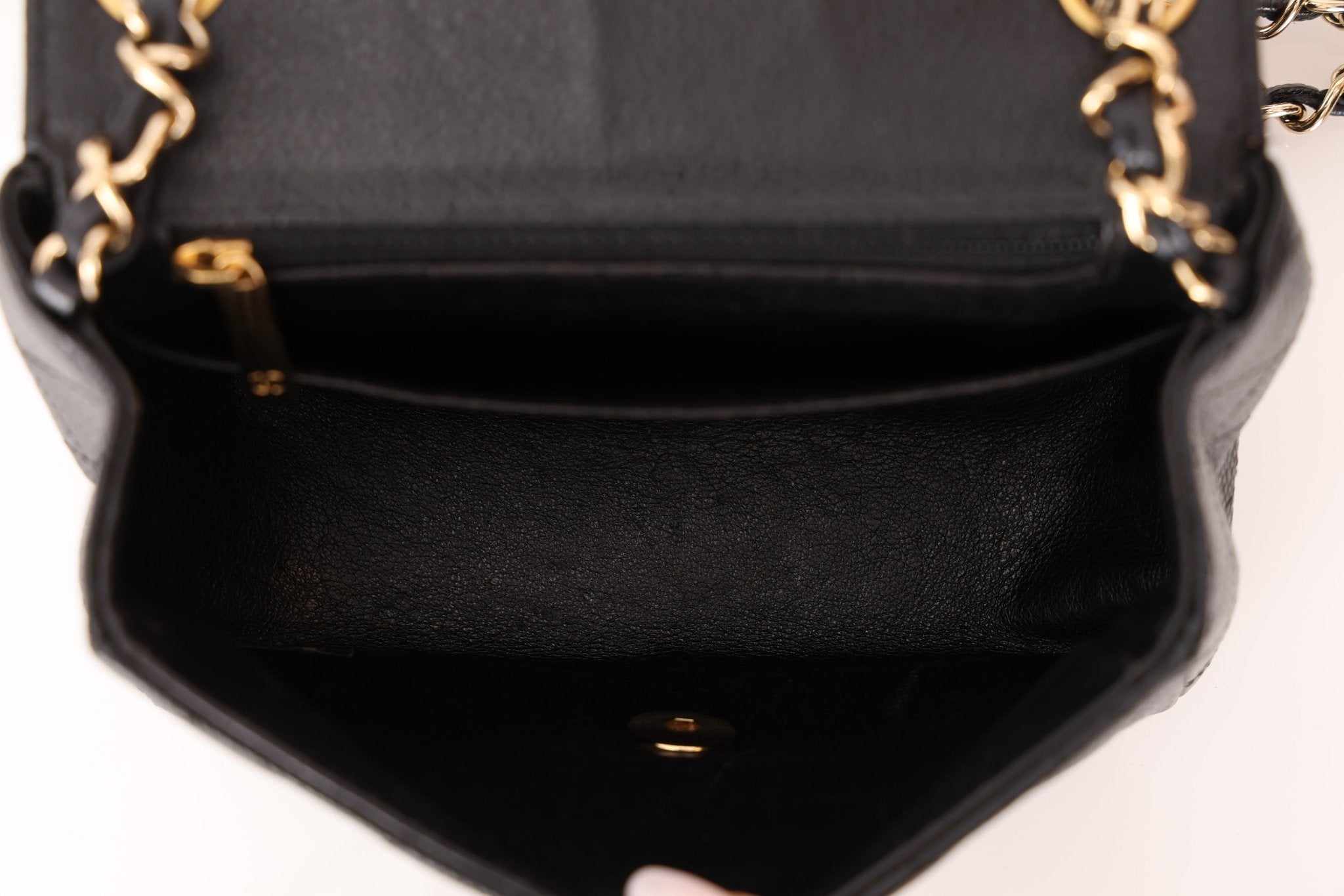 Rare Chanel 2008 Caviar Mini Square Flap 24K GP - FashioNica