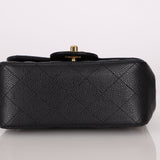 Rare Chanel 2008 Caviar Mini Square Flap 24K GP - FashioNica