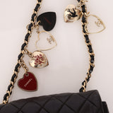 Rare Chanel 2009 Valentine Hearts Quilted Lambskin Extra Mini Flap Bag - FashioNica
