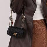 Rare Chanel 2009 Valentine Hearts Quilted Lambskin Extra Mini Flap Bag - FashioNica