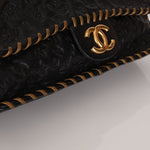 Rare Chanel 2011 Camellia Calfskin Embossed Whipstitch Shoulder Bag - FashioNica