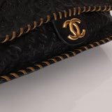 Rare Chanel 2011 Camellia Calfskin Embossed Whipstitch Shoulder Bag - FashioNica