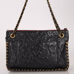 Rare Chanel 2011 Camellia Calfskin Embossed Whipstitch Shoulder Bag - FashioNica
