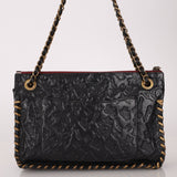 Rare Chanel 2011 Camellia Calfskin Embossed Whipstitch Shoulder Bag - FashioNica