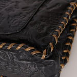 Rare Chanel 2011 Camellia Calfskin Embossed Whipstitch Shoulder Bag - FashioNica