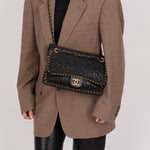 Rare Chanel 2011 Camellia Calfskin Embossed Whipstitch Shoulder Bag - FashioNica