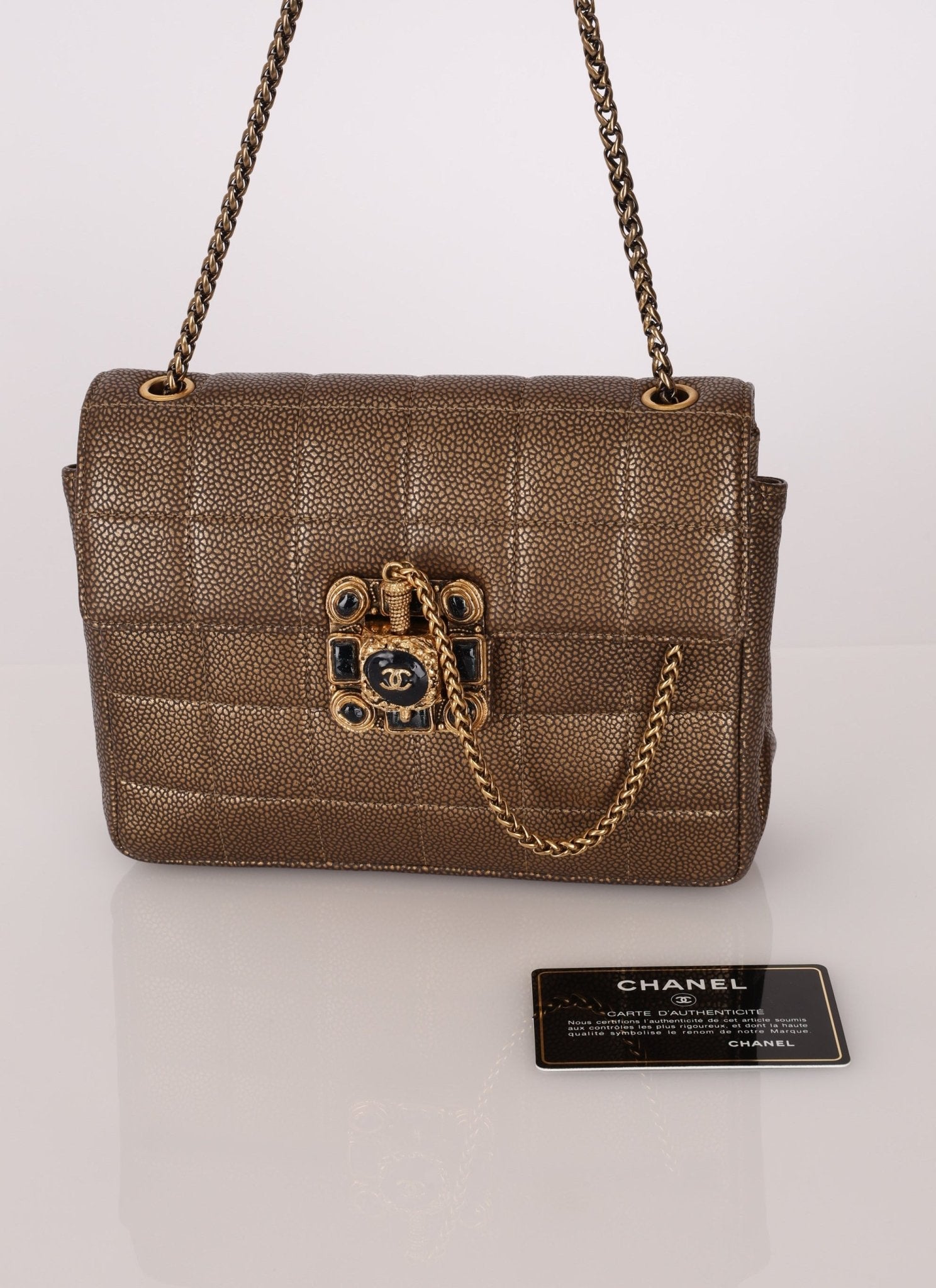 Rare Chanel 2011 Caviar Paris Byzance Mini Square Flap - FashioNica