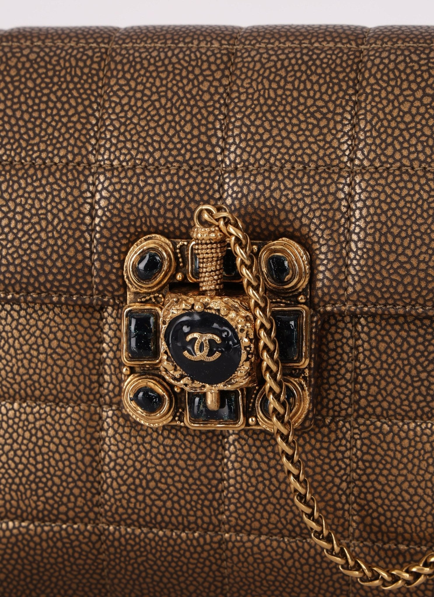 Rare Chanel 2011 Caviar Paris Byzance Mini Square Flap - FashioNica