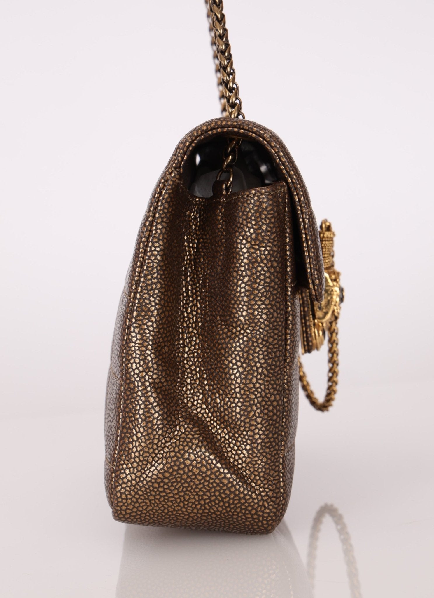 Rare Chanel 2011 Caviar Paris Byzance Mini Square Flap - FashioNica