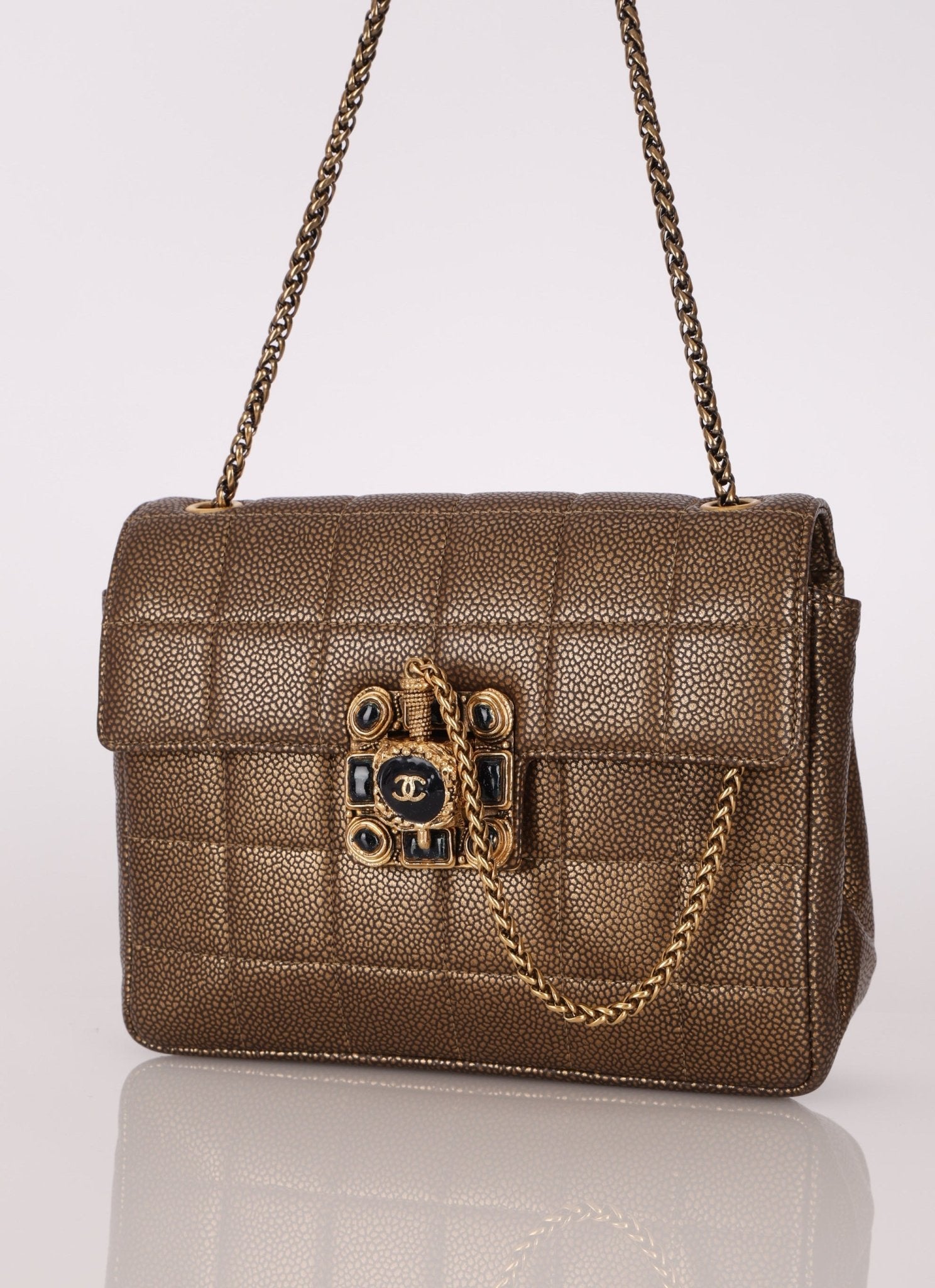 Rare Chanel 2011 Caviar Paris Byzance Mini Square Flap - FashioNica