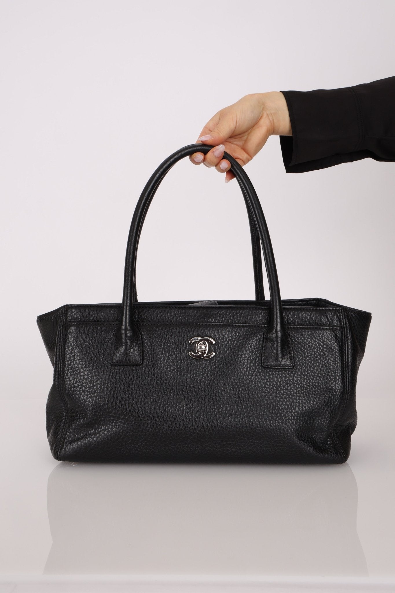 Rare Chanel 2013 Black Calfskin East West Medium Cerf Executive Tote Bag - FashioNica