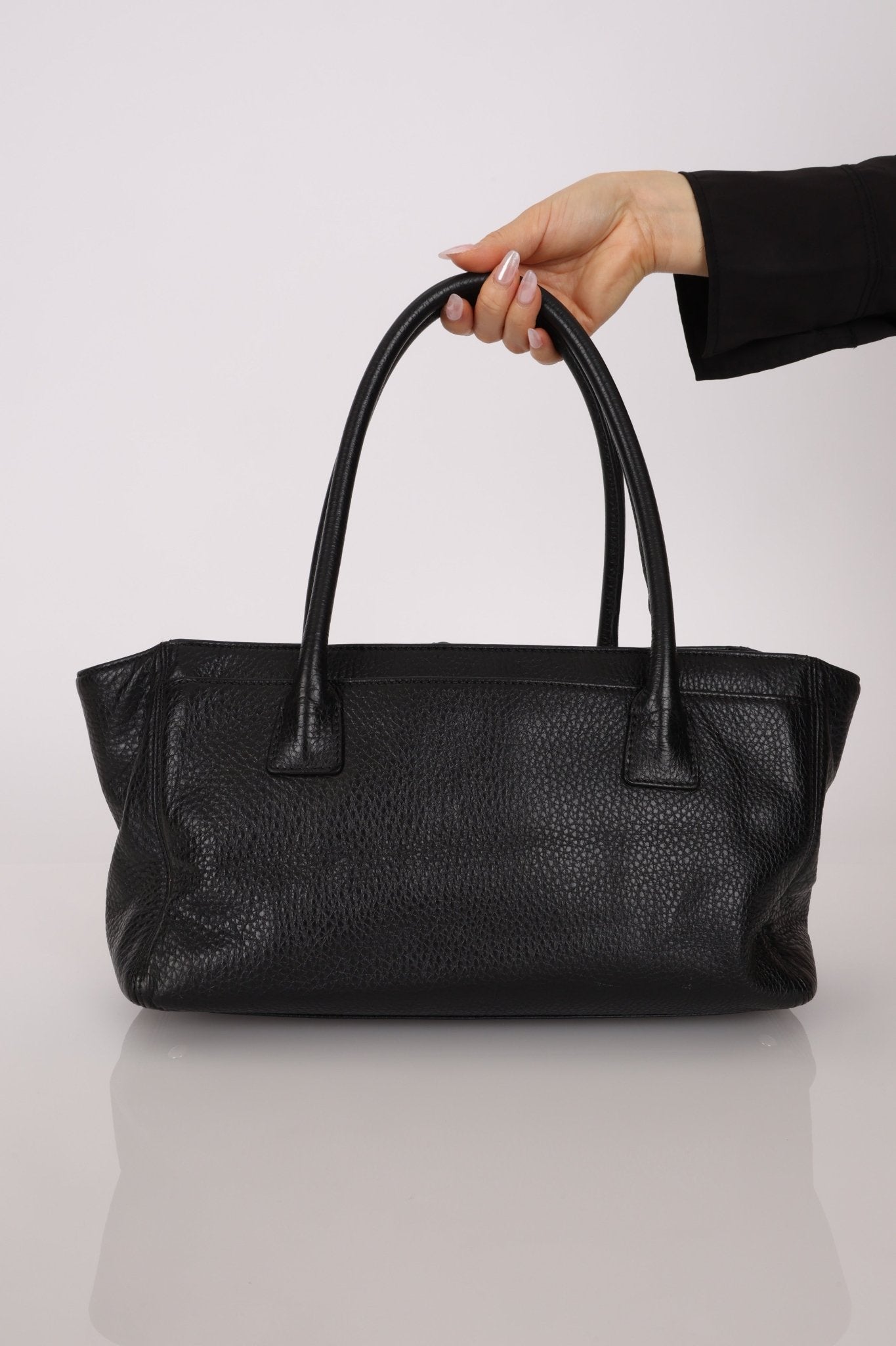 Rare Chanel 2013 Black Calfskin East West Medium Cerf Executive Tote Bag - FashioNica