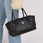 Rare Chanel 2013 Black Calfskin East West Medium Cerf Executive Tote Bag - FashioNica