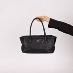 Rare Chanel 2013 Black Calfskin East West Medium Cerf Executive Tote Bag - FashioNica