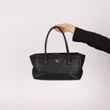Rare Chanel 2013 Black Calfskin East West Medium Cerf Executive Tote Bag - FashioNica