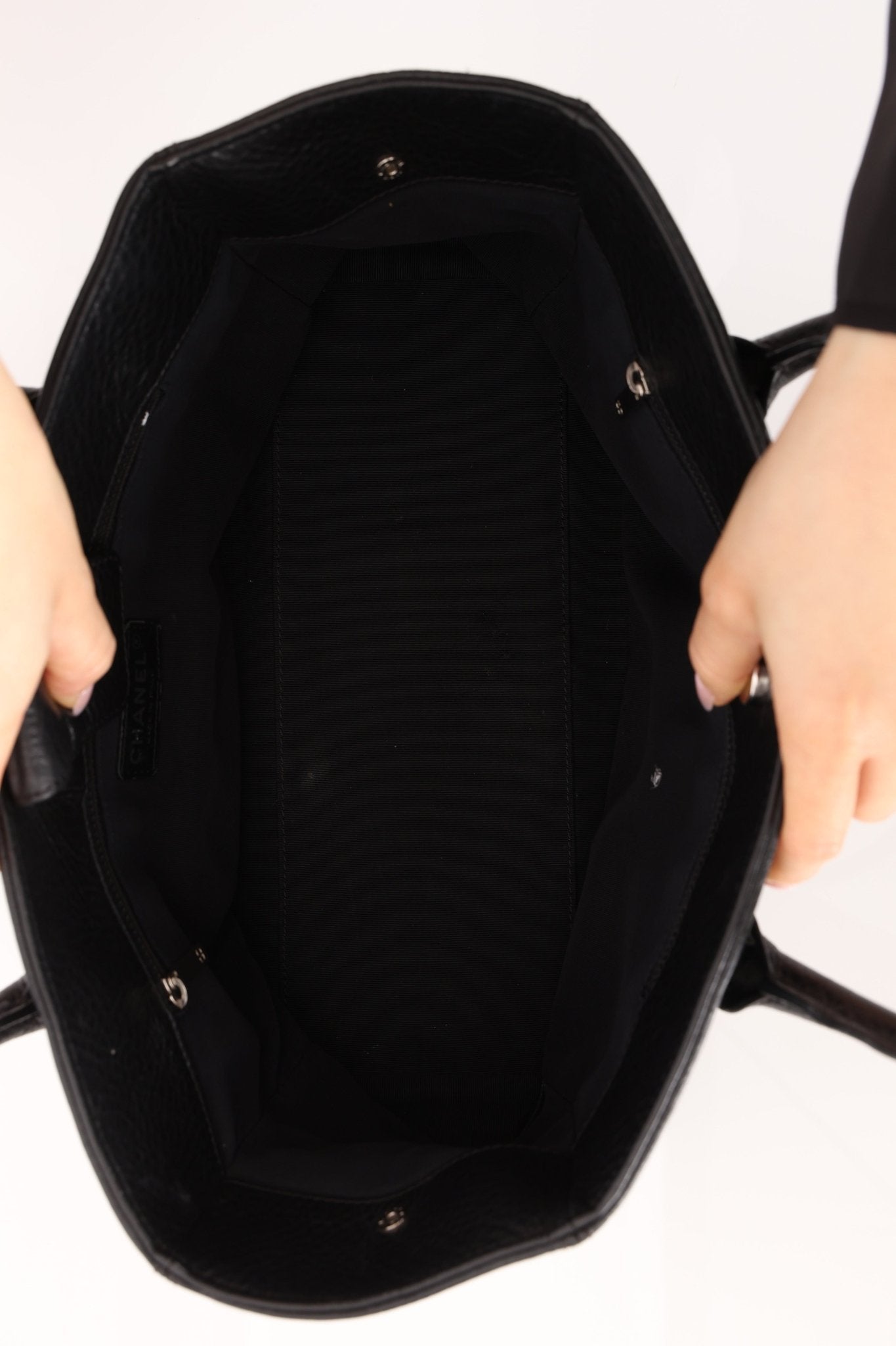 Rare Chanel 2013 Black Calfskin East West Medium Cerf Executive Tote Bag - FashioNica