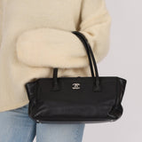 Rare Chanel 2013 Black Calfskin East West Medium Cerf Executive Tote Bag - FashioNica