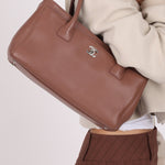 Rare Chanel 2013 Calfskin Mauve Small Cerf Executive Shopper Tote - FashioNica