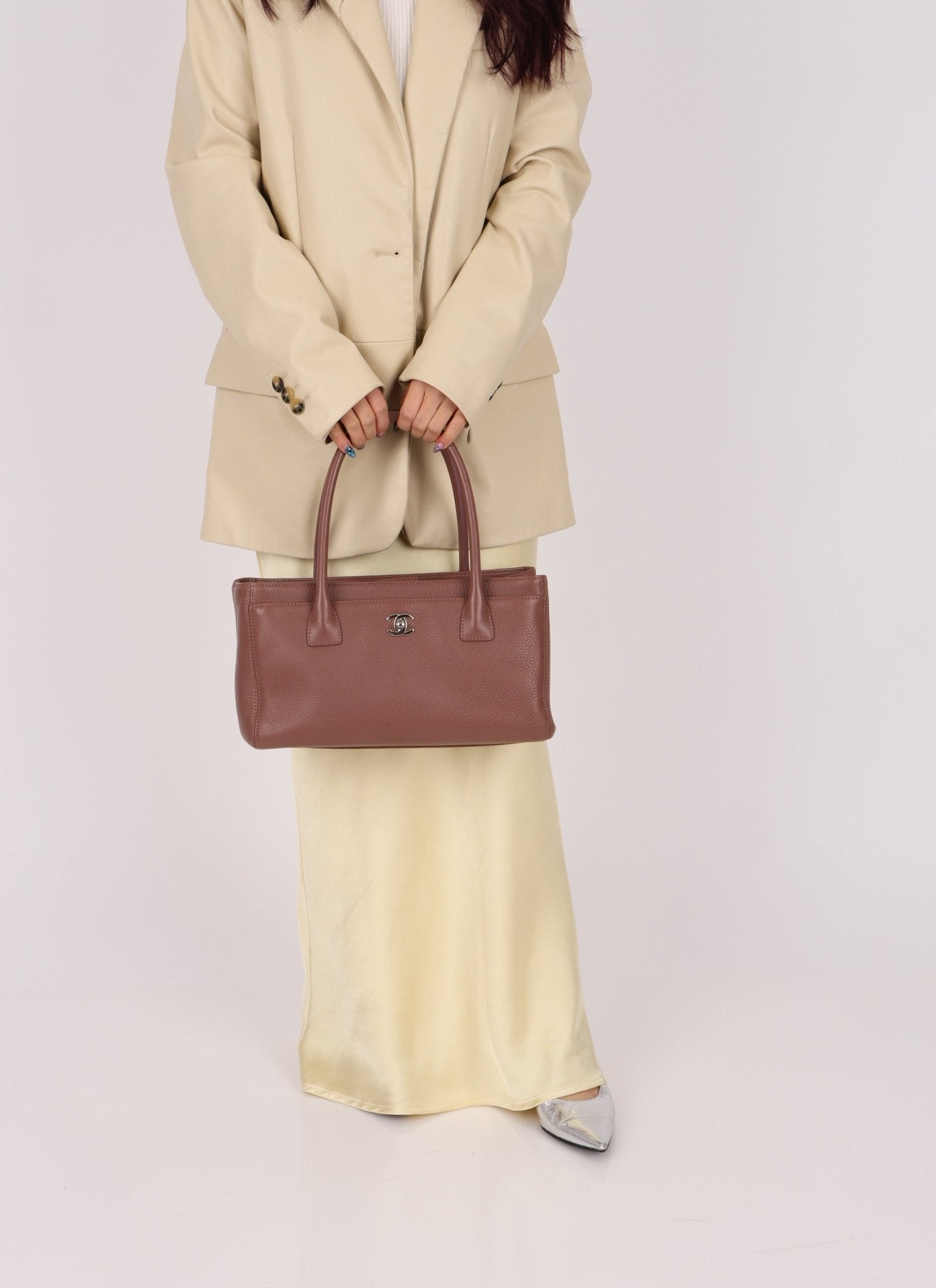 Rare Chanel 2013 Calfskin Mauve Small Cerf Executive Shopper Tote - FashioNica