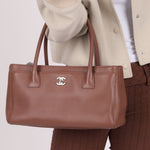 Rare Chanel 2013 Calfskin Mauve Small Cerf Executive Shopper Tote - FashioNica