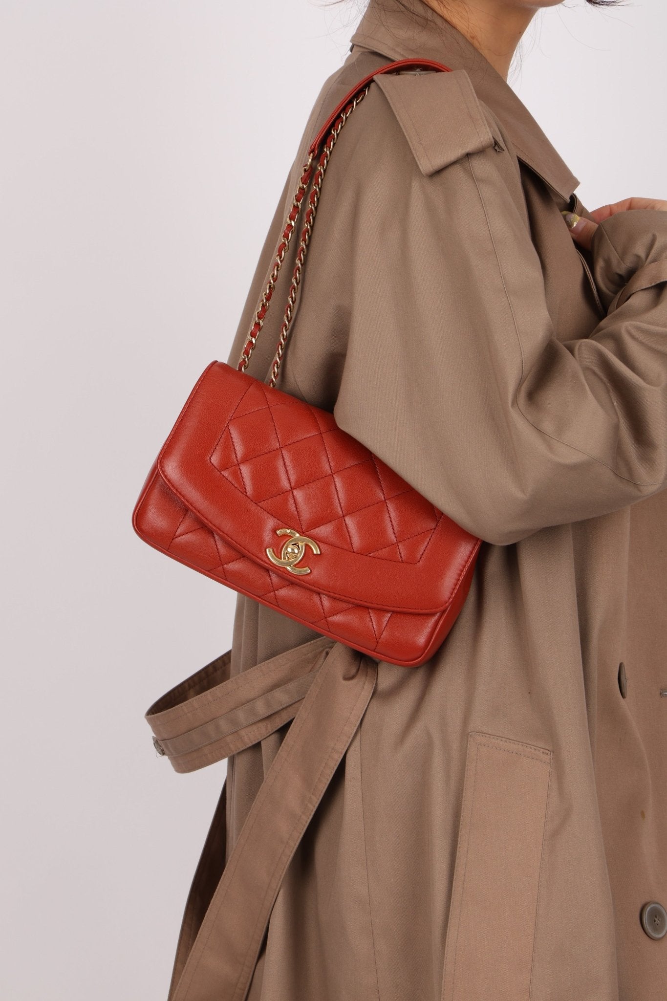 Rare Chanel 2015 Calfskin Reissue Small Diana Flap Bag - FashioNica