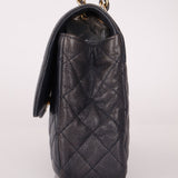 Rare Chanel 2015 Caviar Medium Navy Paris Flap Bag - FashioNica