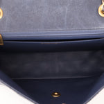 Rare Chanel 2015 Caviar Medium Navy Paris Flap Bag - FashioNica