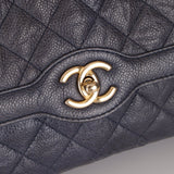 Rare Chanel 2015 Caviar Medium Navy Paris Flap Bag - FashioNica