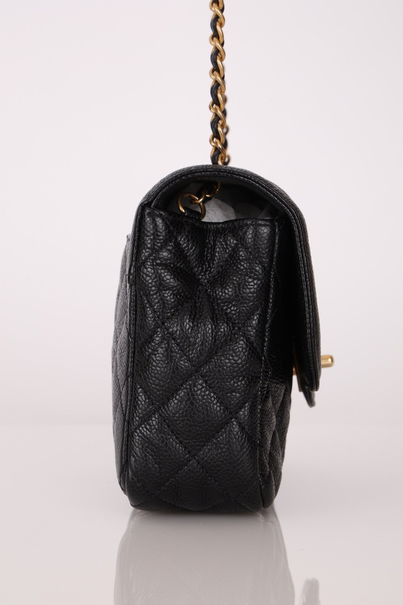 Rare Chanel 2015 Two Tone Crumple Caviar Mini Flap Bag - FashioNica