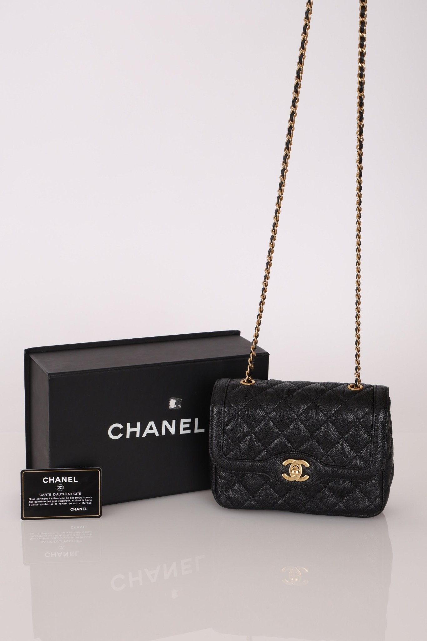 Rare Chanel 2015 Two Tone Crumple Caviar Mini Flap Bag - FashioNica