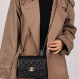 Rare Chanel 2015 Two Tone Crumple Caviar Mini Flap Bag - FashioNica