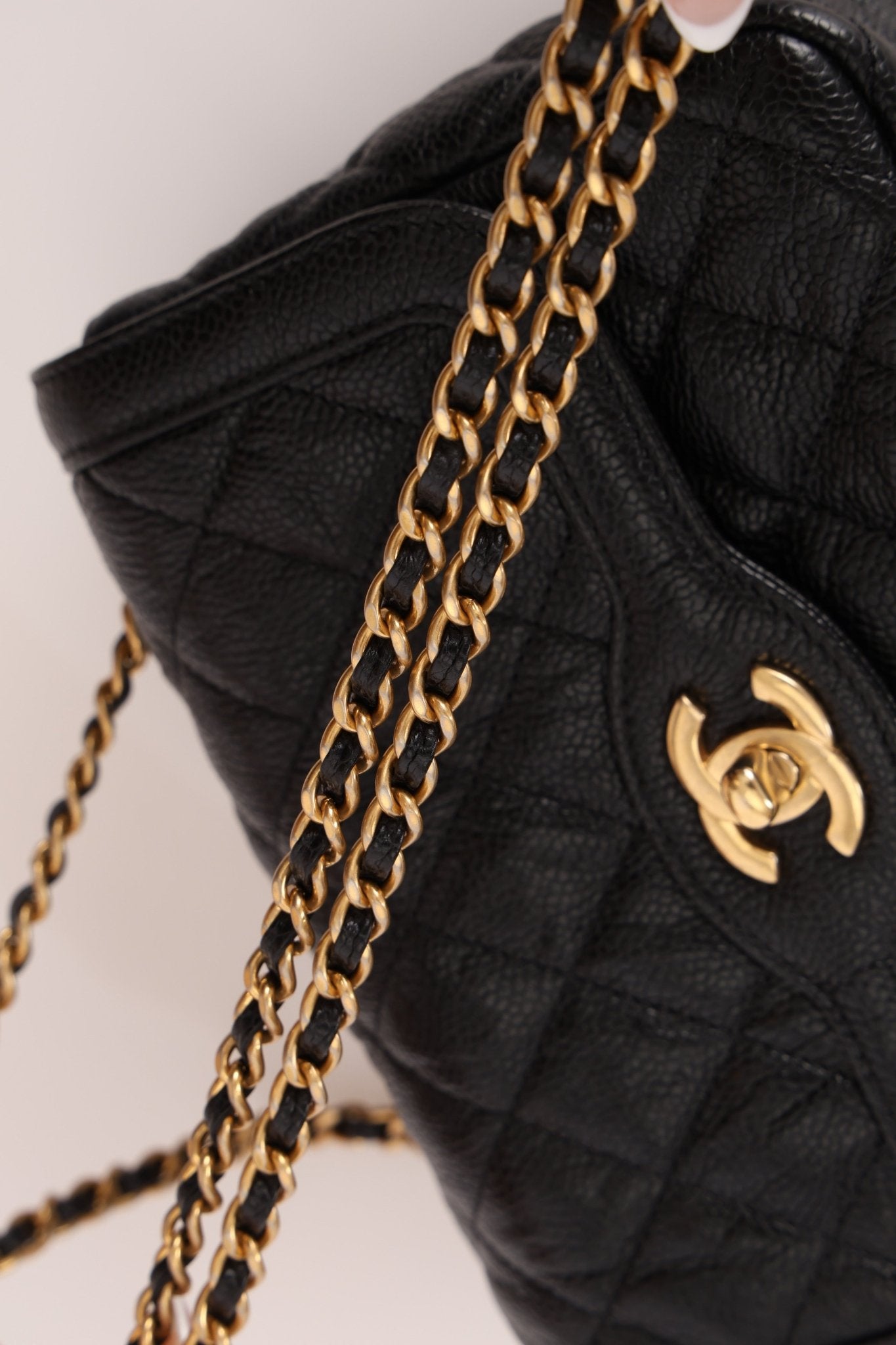 Rare Chanel 2015 Two Tone Crumple Caviar Mini Flap Bag - FashioNica