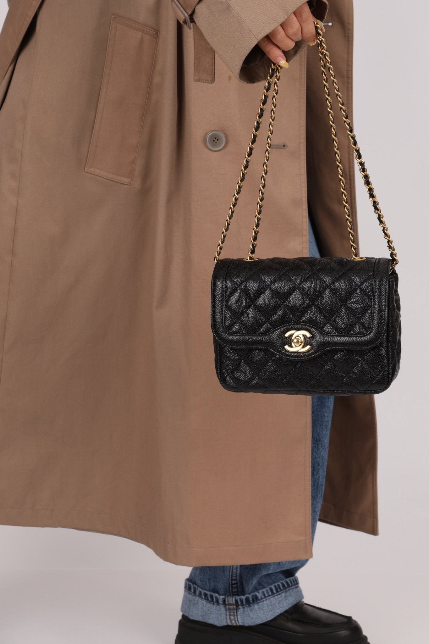 Rare Chanel 2015 Two Tone Crumple Caviar Mini Flap Bag - FashioNica