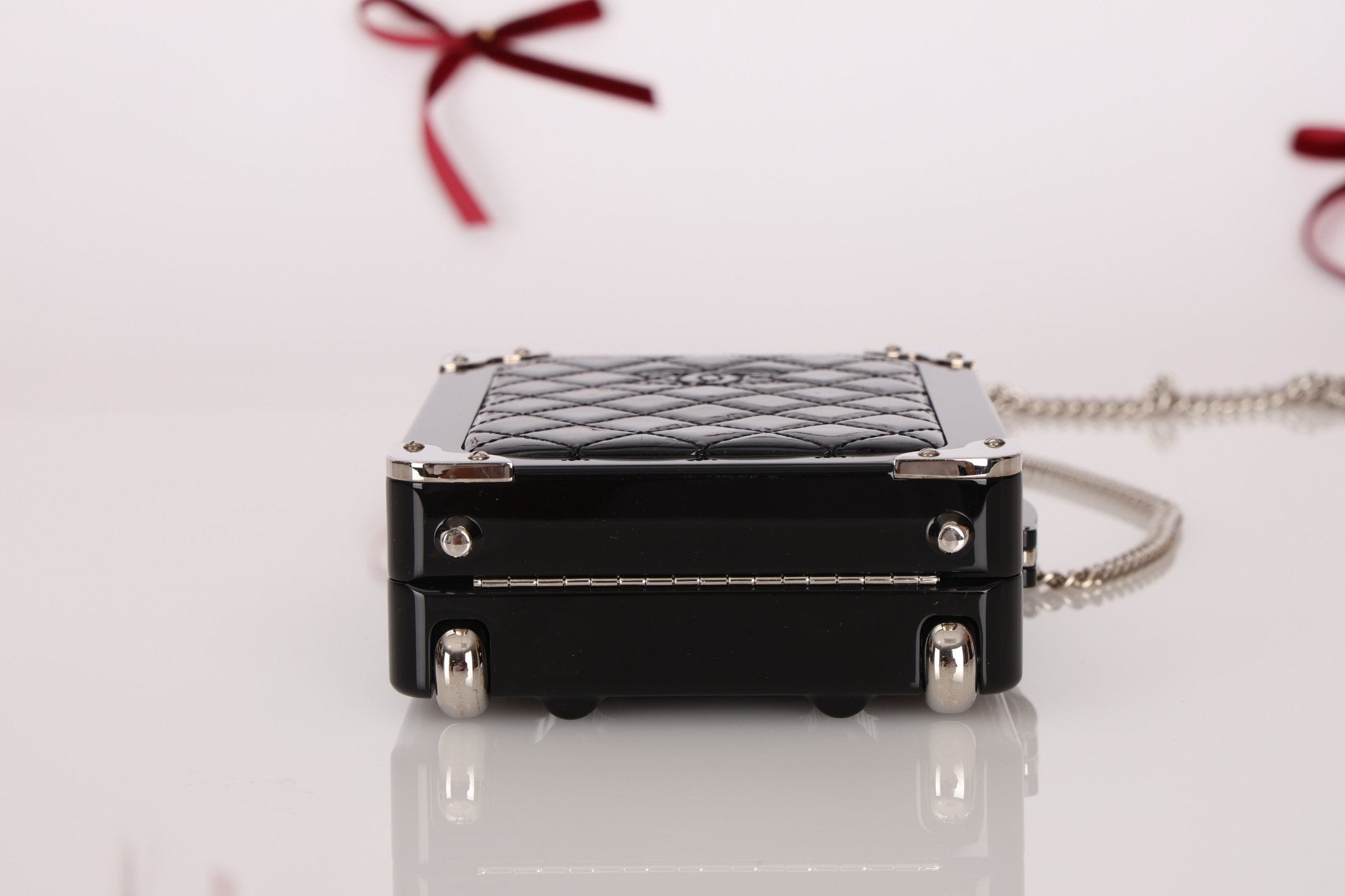 Rare Chanel 2016 Evening in the Air Trolley Plexiglass & Patent Minaudiere - FashioNica