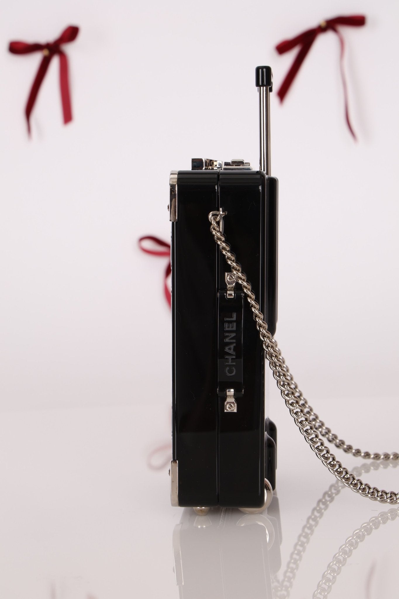 Rare Chanel 2016 Evening in the Air Trolley Plexiglass & Patent Minaudiere - FashioNica