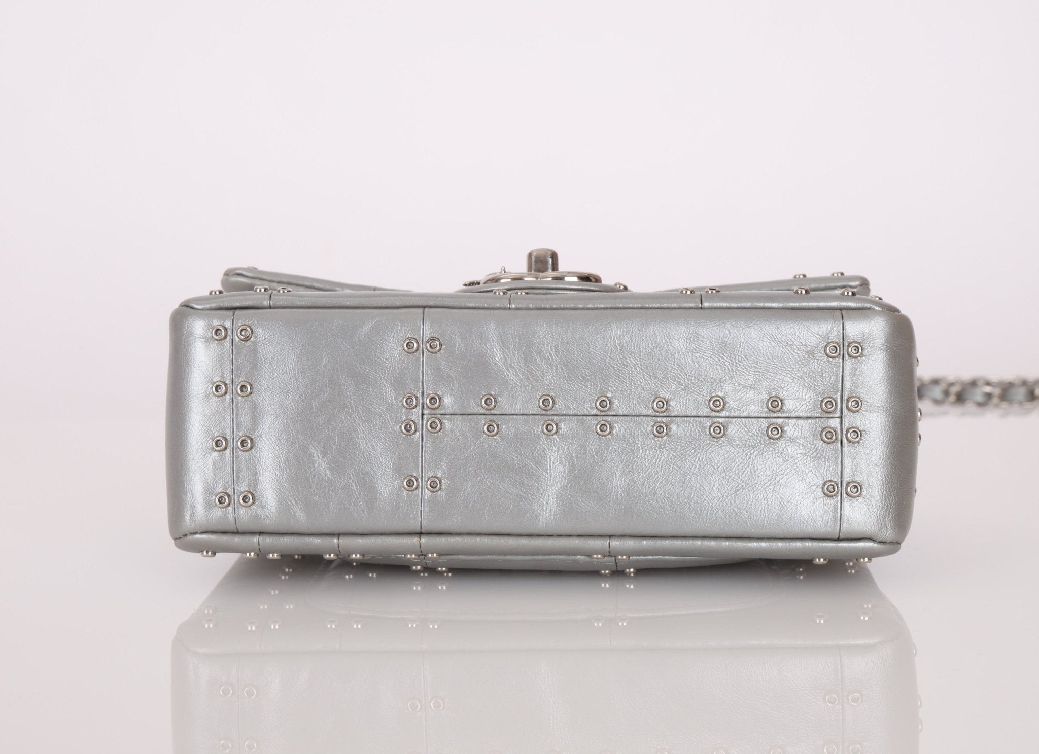 Rare Chanel 2016 Glazed Calfskin Grommet Airline Rectangular Mini Flap Bag - FashioNica