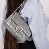 Rare Chanel 2016 Glazed Calfskin Grommet Airline Rectangular Mini Flap Bag - FashioNica