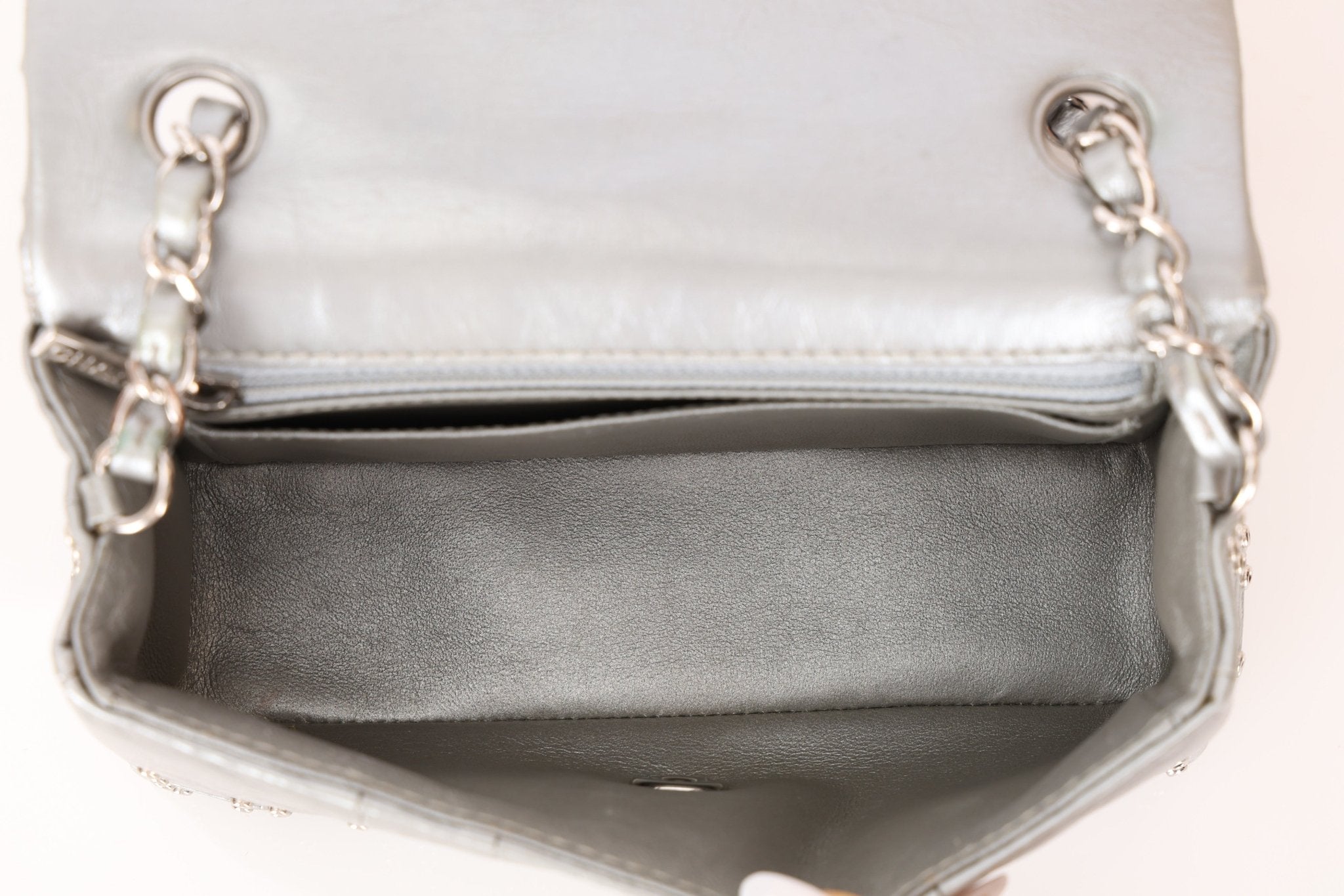 Rare Chanel 2016 Glazed Calfskin Grommet Airline Rectangular Mini Flap Bag - FashioNica