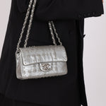 Rare Chanel 2016 Glazed Calfskin Grommet Airline Rectangular Mini Flap Bag - FashioNica