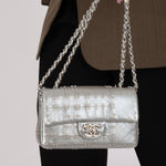 Rare Chanel 2016 Glazed Calfskin Grommet Airline Rectangular Mini Flap Bag - FashioNica