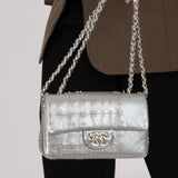 Rare Chanel 2016 Glazed Calfskin Grommet Airline Rectangular Mini Flap Bag - FashioNica