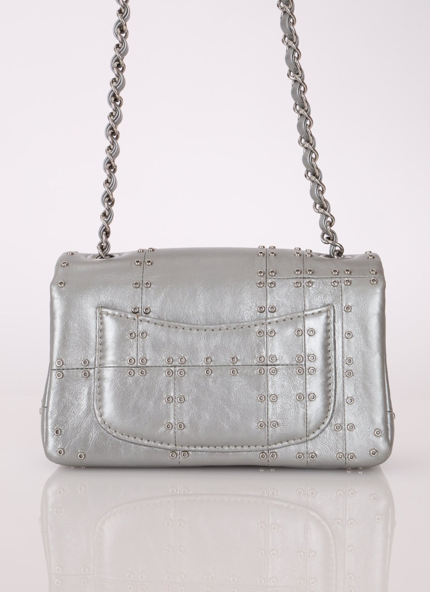 Rare Chanel 2016 Glazed Calfskin Grommet Airline Rectangular Mini Flap Bag - FashioNica