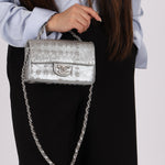 Rare Chanel 2016 Glazed Calfskin Grommet Airline Rectangular Mini Flap Bag - FashioNica