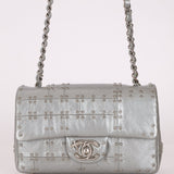 Rare Chanel 2016 Glazed Calfskin Grommet Airline Rectangular Mini Flap Bag - FashioNica