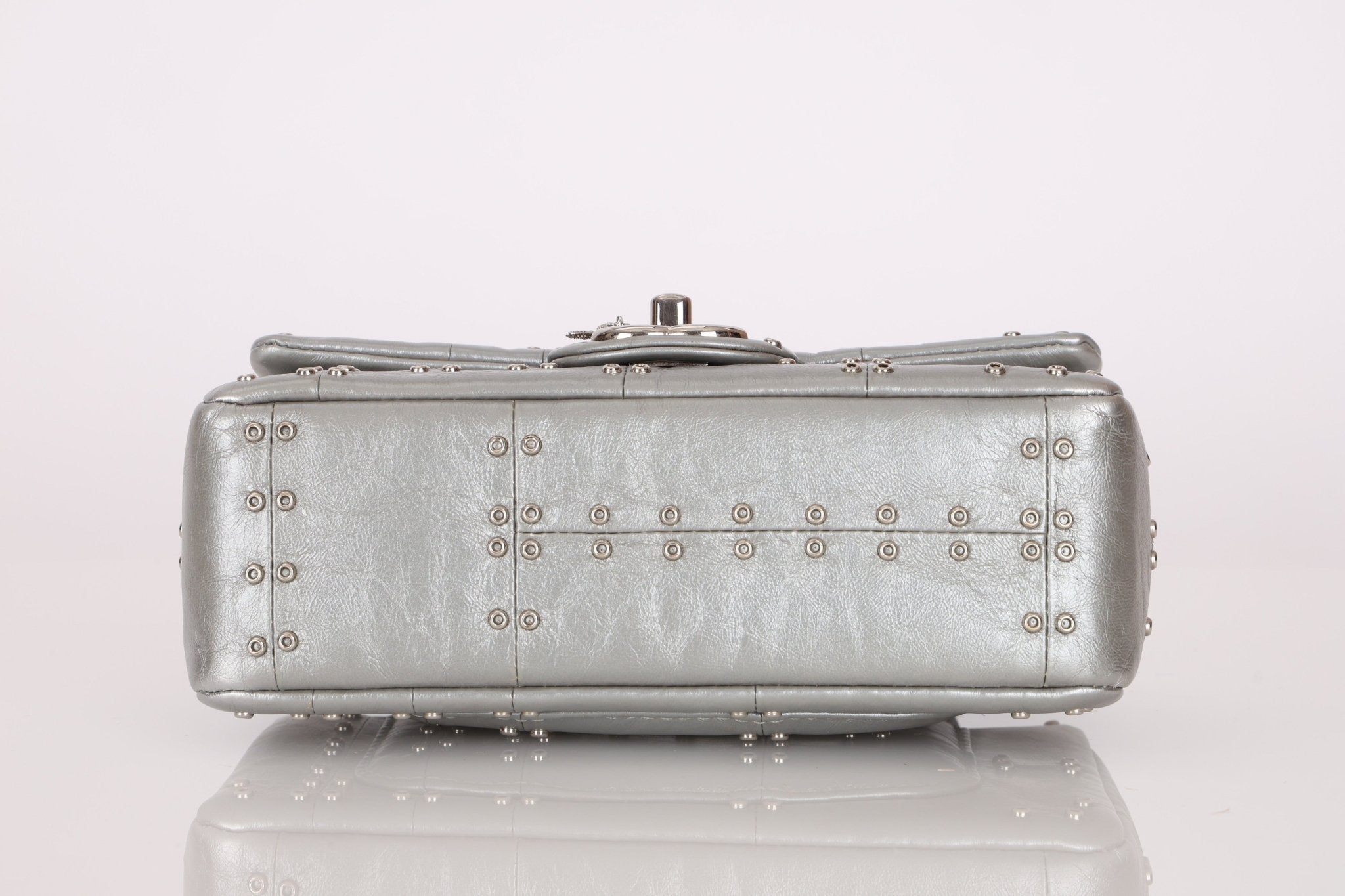 Rare Chanel 2016 Glazed Calfskin Grommet Airline Rectangular Mini Flap Bag - FashioNica