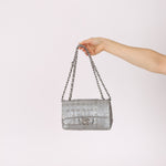 Rare Chanel 2016 Glazed Calfskin Grommet Airline Rectangular Mini Flap Bag - FashioNica