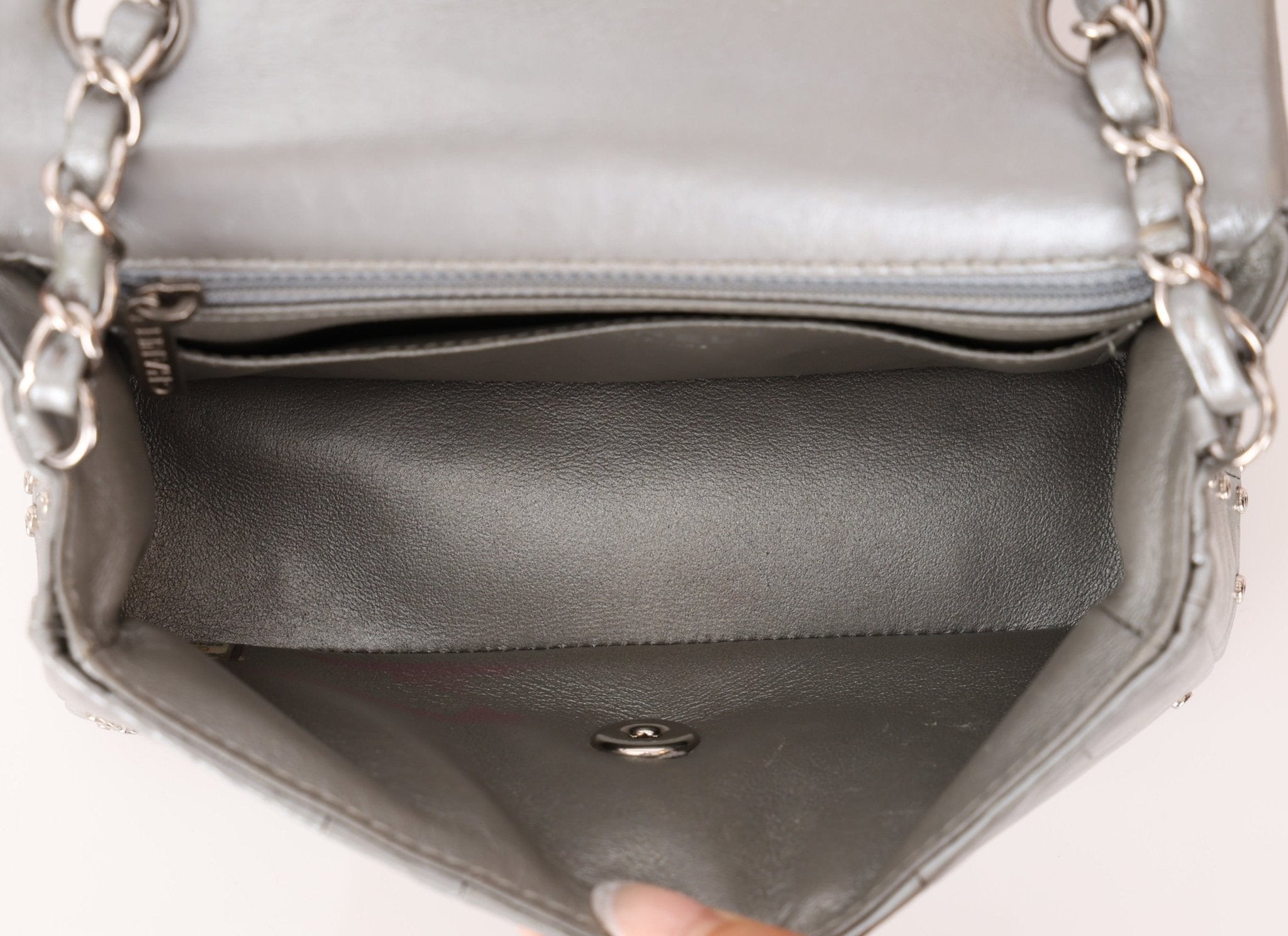 Rare Chanel 2016 Glazed Calfskin Grommet Airline Rectangular Mini Flap Bag - FashioNica